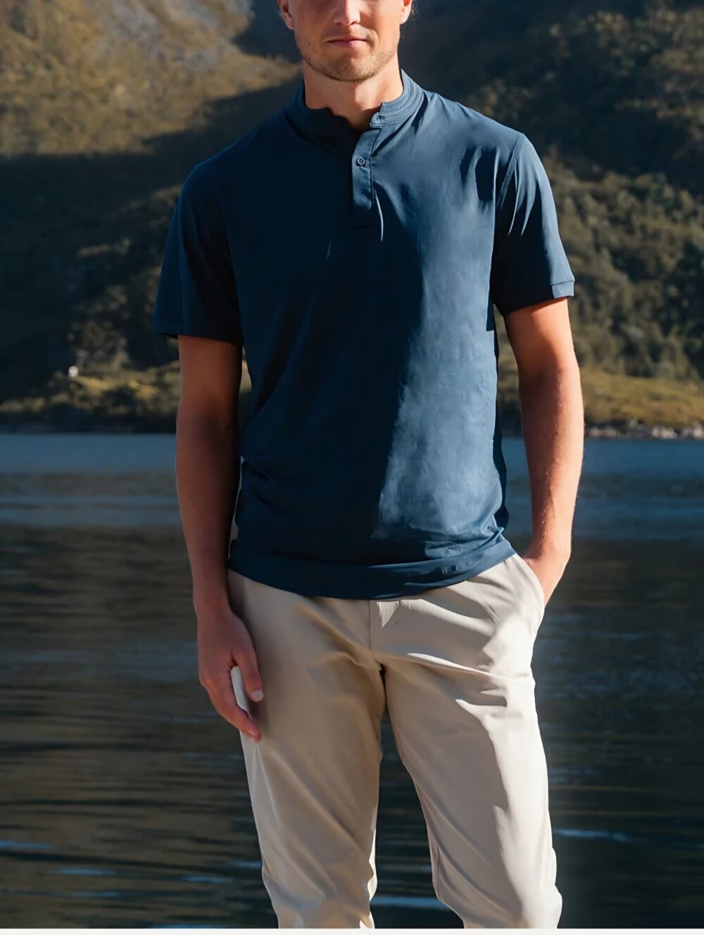Mantra Golf Mens Catalyst Polo Performance Shirt Blue Size 2XL